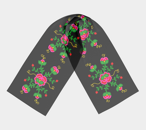 Metis Scarf Pink Flowers